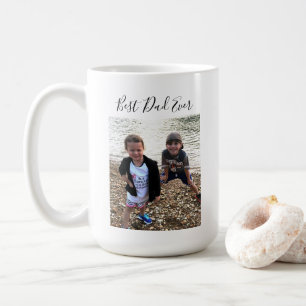 Taza De Café Mejor foto de papá Personalizado caligrafía mode