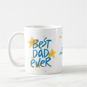 Taza De Café Mejor foto de papá que nunca estrellas amarillas