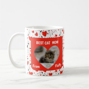 Taza De Café Mejor foto de San Valentín para mamá o papá de gat