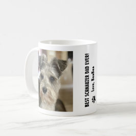 Taza De Café Mejor foto de Schnauzer Papá Perro