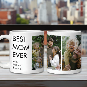 Taza De Café Mejor foto familiar personalizada de mamá Personal