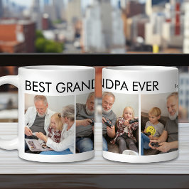 Taza De Café Mejor foto familiar personalizada del abuelo jamás