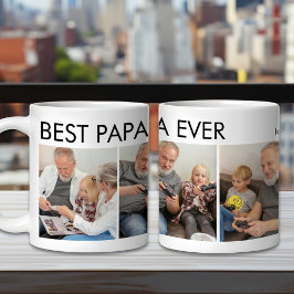 Taza De Café Mejor foto familiar personalizada del Personalizad