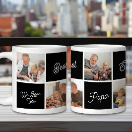 Taza De Café Mejor foto familiar personalizada del Personalizad