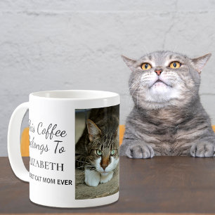 Taza De Café Mejor foto personalizada de mamá gata