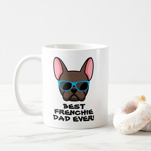 Taza De Café Mejor Frenchie Dad Frenchie (Con donut)