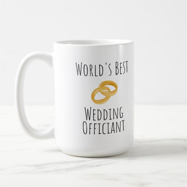 Taza De Café Mejor funcionario Boda del mundo - Gracias compañí (Izquierda)