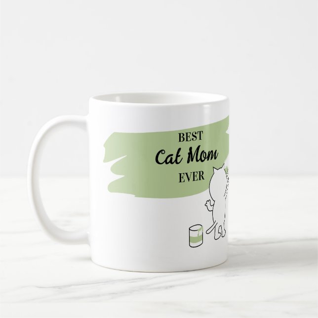 Taza De Café Mejor Gato, Mamá, Jamás Mujeres Café Mug (Izquierda)