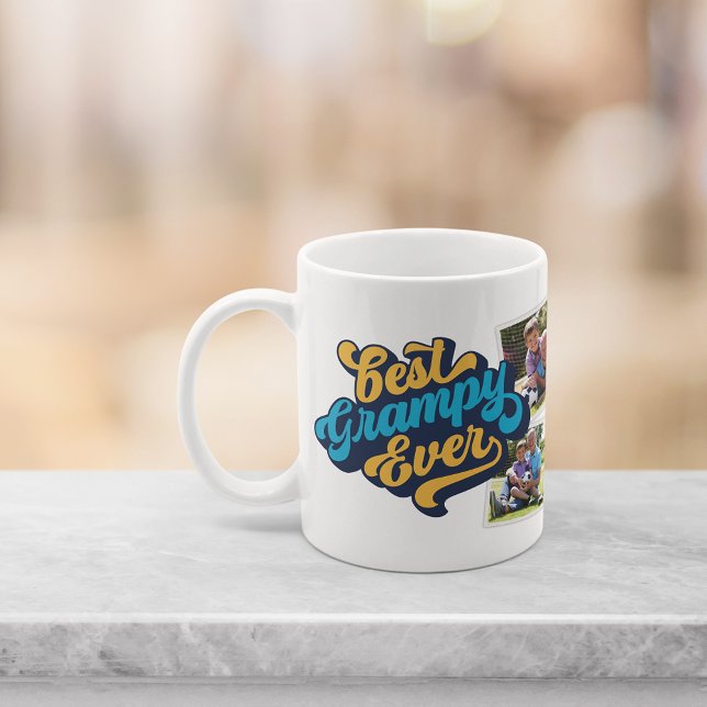 Taza De Café Mejor Grampy | Foto del abuelo (Subido por el creador)