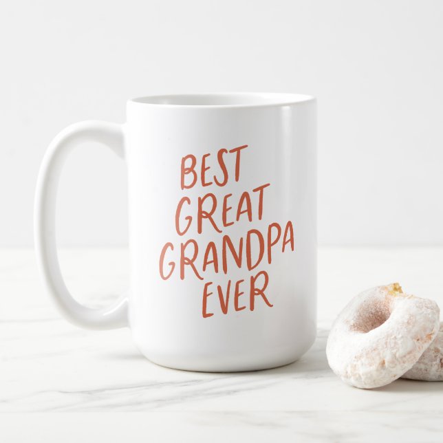 Taza De Café Mejor Gran Abuelo de Tipo Rojo (Con donut)