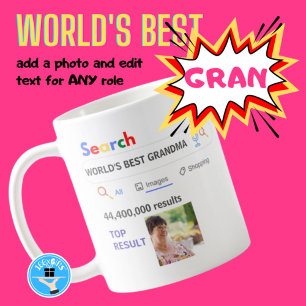 Taza De Café MEJOR GRANDMA DEL MUNDO - Resultados divertidos de