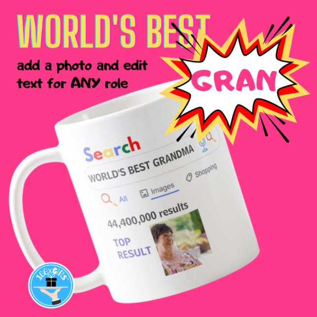 Taza De Café MEJOR GRANDMA DEL MUNDO - Resultados divertidos de (Subido por el creador)