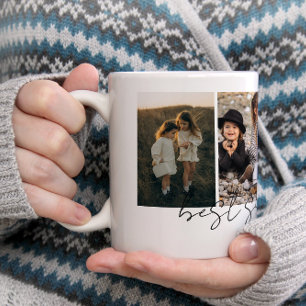 Taza De Café Mejor Hermana del Mundo Collage de 4 Fotos con Let
