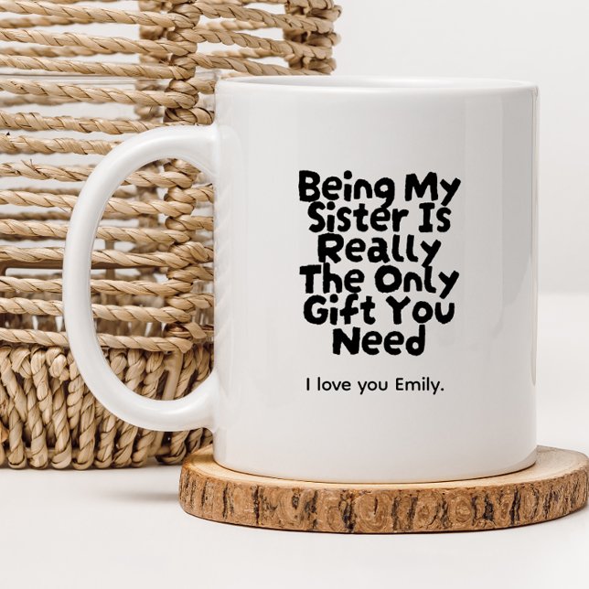Taza De Café Mejor Hermana del Mundo Hermana Política Divertida (Subido por el creador)