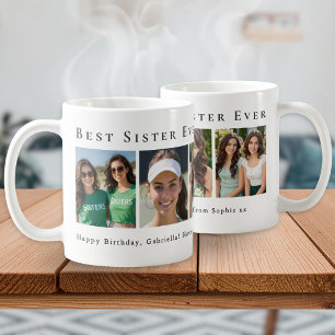 Taza De Café Mejor Hermana del Mundo Personalizado 5 Colaje de 