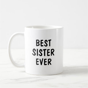 Taza De Café Mejor Hermana del Mundo Regalo de Tipografía Minim