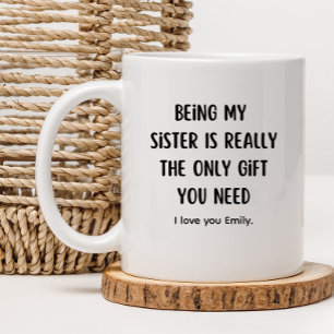 Taza De Café Mejor Hermana del Mundo Regalo divertido para Cuña
