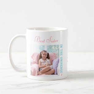 Taza De Café Mejor Hermana del Universo - Dos Fotos Cuadradas