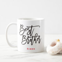 Mejor Hermano Black Script Typography Red Name Gif