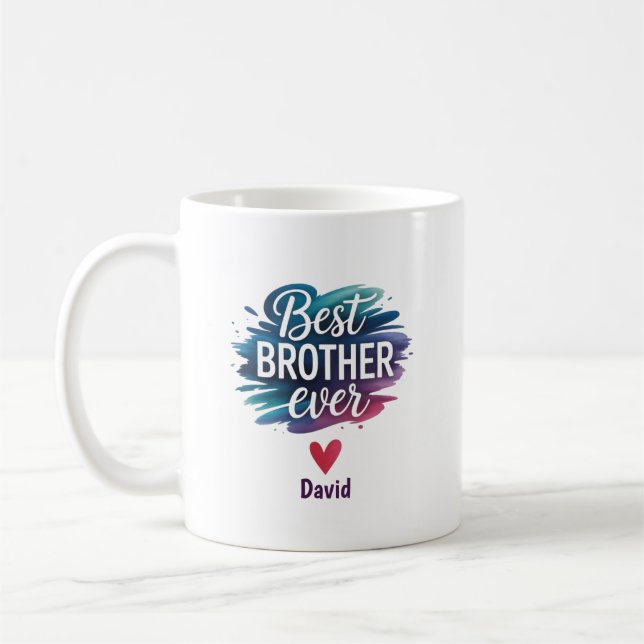 Taza De Café Mejor Hermano Ever Mug | Regalo personalizado para (Izquierda)