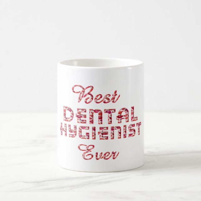 Taza De Café Mejor Higienista Dental Ever Teeth Lipography (Centro)