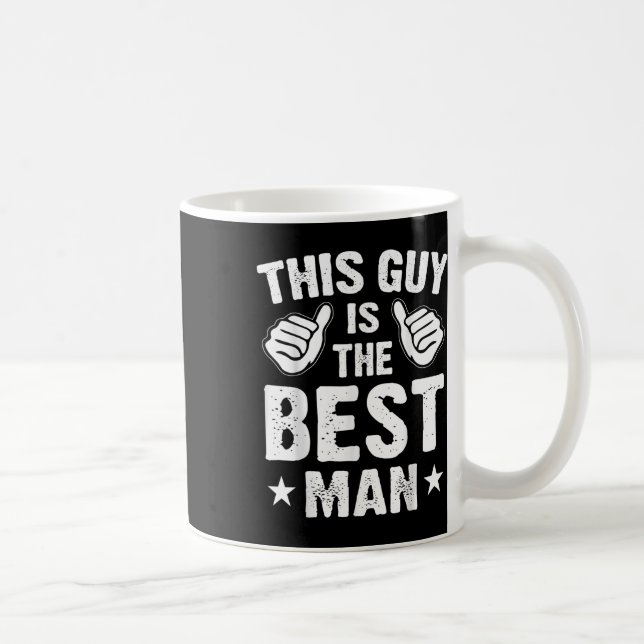 Taza De Café Mejor hombre Boda Groomsmen Gracioso soltero P (Derecha)