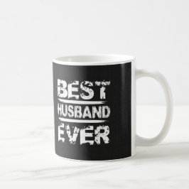 Taza De Café Mejor HUSBAND moderno A06Z en blanco y negro
