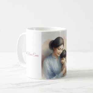 Taza De Café Mejor Ilustracion acuarela de Mamá Nunca