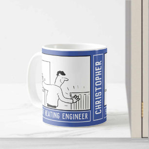 Taza De Café Mejor Ingeniero de Calefacción Personalizado con E