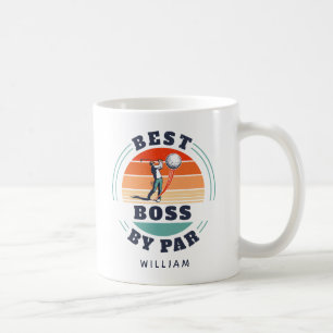 Taza De Café Mejor Jefe Por Par Regalo Personalizado de Golf Re