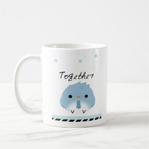 Taza De Café Mejor Juntos Diseño Minimalista
