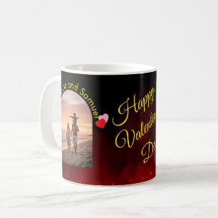 Taza De Café Mejor Juntos Nombre Editable Foto de Arco Person