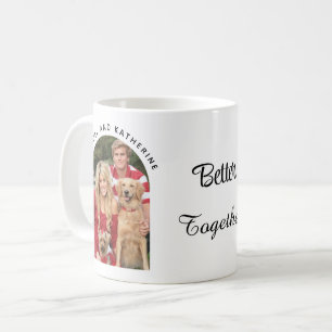 Taza De Café Mejor Juntos Nombre Editable Foto de Arco Person
