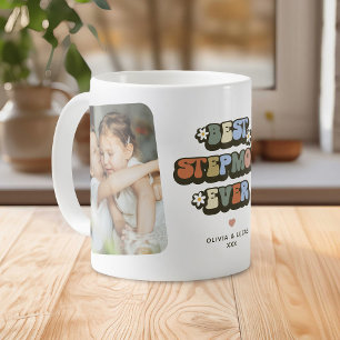 Taza De Café Mejor Madrastra Retro Foto