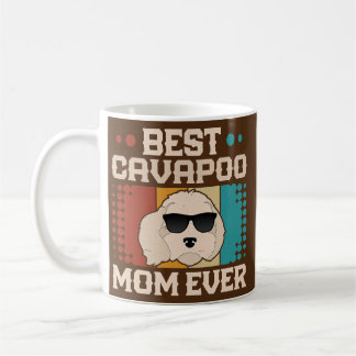 Taza De Café Mejor Madre Cavapoo Papá Perro Retro Vintage de Gu