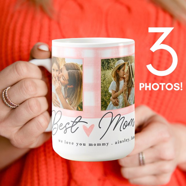 Taza De Café Mejor Madre Fotomadre Jamás Mothers Gingham Cute S (Subido por el creador)