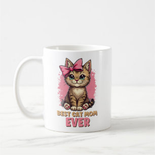 Taza De Café Mejor Madre Gata, Divertida Madre Gata Tabby