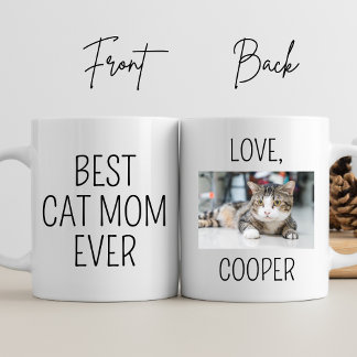 Taza De Café Mejor Madre Gata Que Nunca Personalice Fotos Momia