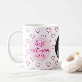 Taza De Café Mejor Madre Gata Siempre Cute Foto Del Patrón Del 