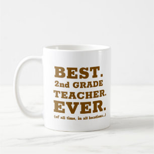 Taza De Café Mejor maestra de segundo grado de todos los tiempo