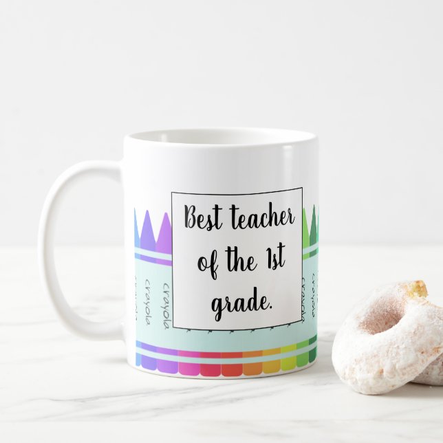 Taza De Café Mejor Maestría de 1º grado Mug (Con donut)