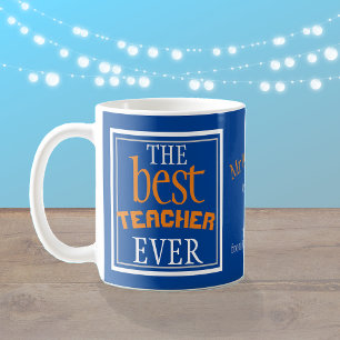 Taza De Café Mejor Maestría en Tipografía Azul