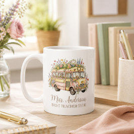 Taza De Café Mejor Maestro de Todos los Tiempos con Nombre Auto