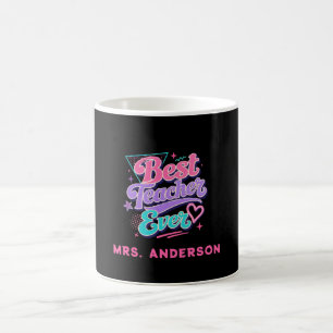 Taza De Café ¡Mejor maestro de todos! Nombre retro personalizad