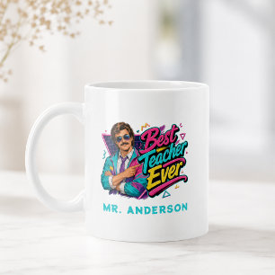 Taza De Café ¡Mejor maestro de todos! Personalizado retro de lo