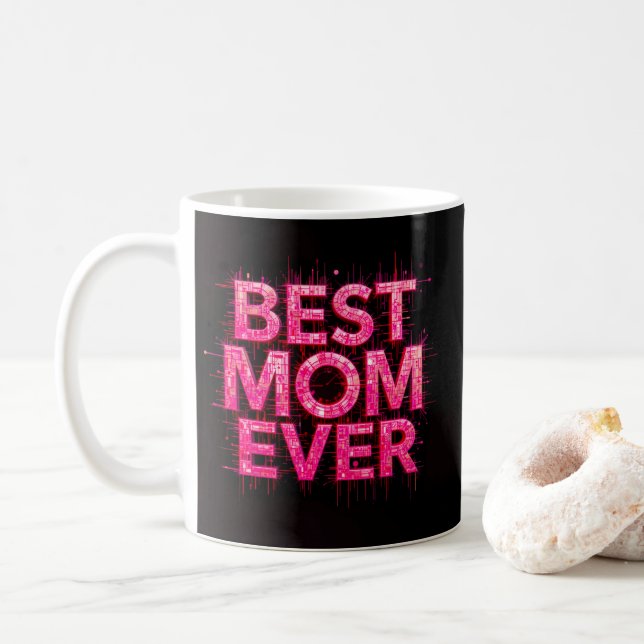 Taza De Café Mejor Mamá Cita Nunca Mariposa Rosa (Con donut)