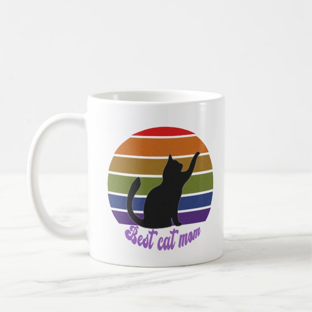Taza De Café Mejor Mamá De Gato (Izquierda)