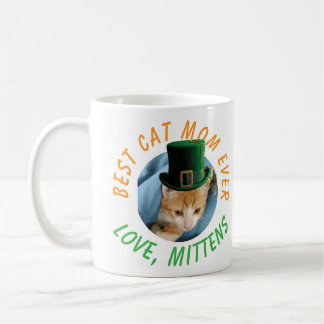 Taza De Café Mejor Mamá de Gato Irlandesa Personalizada con Nom