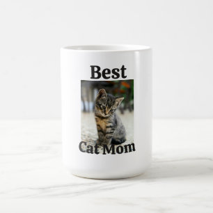 Taza De Café mejor mamá de gato papá padre mascota foto gatito 