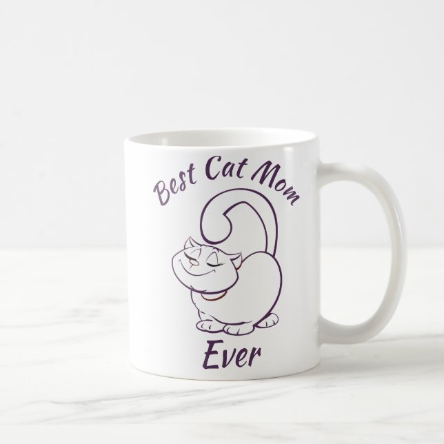 Taza De Café Mejor Mamá de Gatos del Mundo (Derecha)